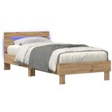  Krevetna konstrukcija s LED svjetlom Hrast artisan 80 x 200 cm | shoptok.hr