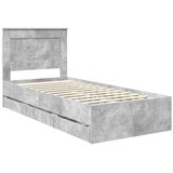  Okvir za krevet s ladicama Betonski sivi 90 x 190 cm - Beton siva 90 x 190 cm | shoptok.hr