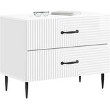  Noćni ormar s ladicama Bijela visokog sjaja 62 x 34,5 x 47,5 cm | Eponuda.com