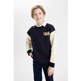 Defacto Boy Oversize Fit Crew Neck Printed Thick Sweatshirt Cene