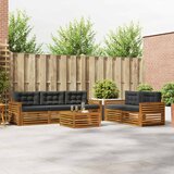  Set vanjskih sofa 6 kom. Prirodna i antracit | shoptok.hr