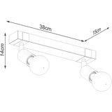  Stropna svetilka ZUCA 2 črna, (21347570) | Shoptok.si