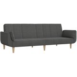 Maison Chic kavč - Sofa - Kanape dvosed z ležiščem in dvema blazinama temno sivo blago, (21727826) | Shoptok.si
