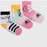 Adidas Otroške nogavice 3-pack roza barva