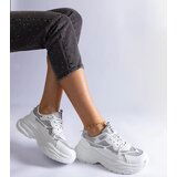Gemre White sneakers with glitter inserts Rigel | Shoptok.si