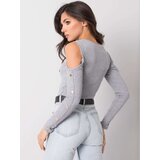 RUE PARIS Blouse-RV-BZ-5099-1.07-gray | Shoptok.si