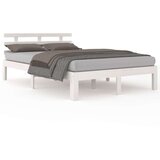  Posteljni okvir bel iz trdnega lesa 120x190 cm 4FT, (20905528) | Shoptok.si