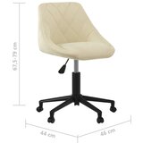  Okretna blagovaonska stolica krem baršunasta | Shoptok.si