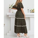 Resti Women's black flared floral maxi dress - Clothing | Eponuda.ba