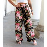 UR/CEO Black floral wide pants Cosimo | Shoptok.si