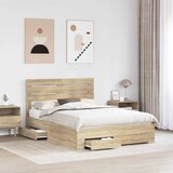  Krevetna konstrukcija s ladicama Sonoma hrast 150 x 200 cm | Shoptok.si