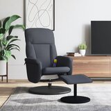 vidaXL masažni naslanjač z oporo za noge temno siv žamet | Shoptok.si