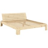 Karup Design Zakonska postelja iz masivnega bora z letvenim dnom 180x200 cm v naravni barvi Layers – | Shoptok.si