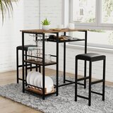 MID.YOU Barski Set Kolari, Barva Hrasta, Črna, 3-Delni | Shoptok.si