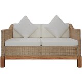 Maison Chic kavč - Sofa - Kanape dvosed z blazinami naravni ratan, (21726471) | Shoptok.si