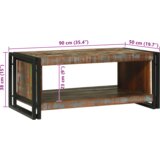 vidaXL Klubska miza 90x50x38 cm Trden les predelan | Shoptok.si