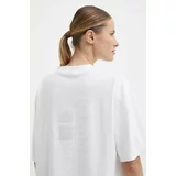 Calvin Klein Jeans Bombažna kratka majica ženska, bela barva, J20J223166