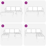  Set od 2 sofe s jastucima Plava tkanina | shoptok.hr