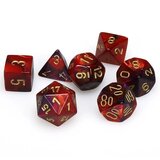 Chessex kockice - polyhedral - gemini - purple-red & gold (7) | ePonuda.com