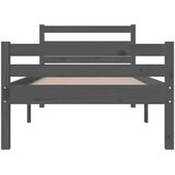  Okvir za krevet od masivnog drva sivi 100 x 200 cm | Eponuda.com