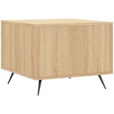 vidaXL Klubska mizica sonoma hrast 50x50x40 cm inženirski les | Shoptok.si