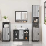  3-dijelni set kupaonskog namještaja siva boja hrasta drveni | shoptok.hr