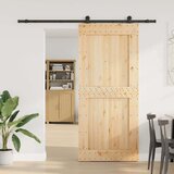 vidaXL Klizna vrata s priborom za montažu 100x210 cm masivna borovina | shoptok.hr