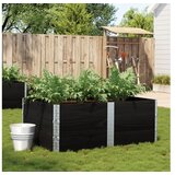 vidaXL Vrtna sadilica crna 150x100 cm od masivne borovine | shoptok.hr