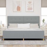  Krevetna konstrukcija Svjetlosiva 200 x 200 cm tkanina | shoptok.hr