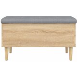  Klupa za pohranu boja hrasta 82x42x46 cm od konstruiranog drva | shoptok.hr