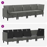  Set namještaja za dnevni boravak 4 pcs Tamnosiva Baršun | Eponuda.ba