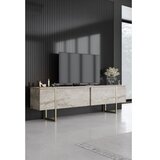 Hanah home TV komoda Luxe, 180 cm, travertin/zlatna OŠTEĆENO U TRANSPORTU Cene