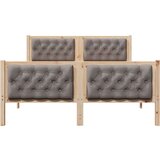  Konstrukcija postelje Taupe 140 x 200 cm Masivno borovo les, (5000084486) | Shoptok.si