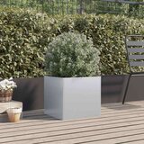 vidaXL Cvetlično korito srebrno 49x47x46 cm pocinkano jeklo | Shoptok.si