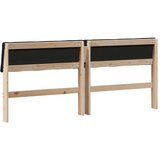  Tapecirani uzglavlje Crna 200 cm Čvrsto borovo drvo | shoptok.hr