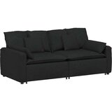  Modularna sofa s jastucima, tkanina, crna | shoptok.hr