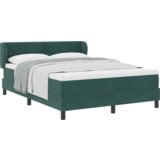 Box Spring Krevet s Madracem Tamnozelena 140x190 cm Baršun | shoptok.hr