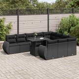  11-dijelni set vrtnih sofa poliratan s jastucima svijetlosivi | shoptok.hr