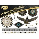 zlatna tetovaža sa egipatskim motivima set 21x15cm