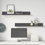 vidaXL Zidne police 2 kom sive 80 x 11 x 9 cm od masivne borovine Cijene