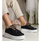 Gemre Black sneakers adorned with a butterfly with rhinestones Kariba Cene