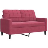  3-dijelni set sofa s jastucima crvena boja vina baršunasti | shoptok.hr