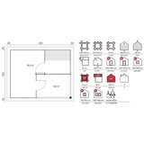 Male kuće Sauna kućica SAUNA SAMI ISO 555 &amp;times; 420 cm sa &amp;scaron;indrom Slike