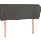  Uzglavlje s ušima tamnosivo 103x23x78/88 cm baršunasto | shoptok.hr