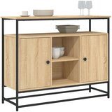 VidaXL Komoda sonoma hrast 100x35x80 cm inženirski les Slike