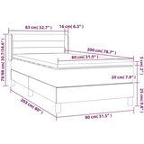  Krevet s oprugama i madracem smeđesivi 80x200 cm od tkanine | shoptok.hr
