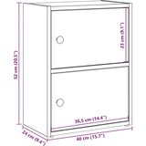 vidaXL Regal za knjige boja hrasta 40x24x52 cm konstruirano drvo | shoptok.hr
