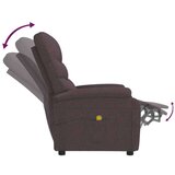  Masažni stol temno rjavo blago, (20608656) | Shoptok.si