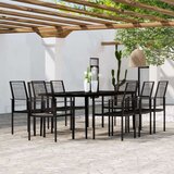  9-dijelni vrtni blagovaonski set crni | shoptok.hr