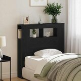  LED glava kreveta s policom Crni hrast 100 x 18,5 x 103,5 cm | shoptok.hr